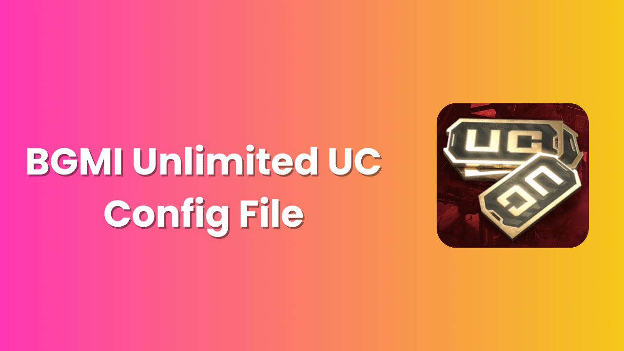 BGMI 2.9 Unlimited UC Config File (100% Working)